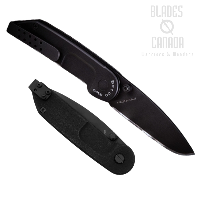 Extrema Ratio BF1 CD Folding Knife, N690 Black, Aluminum Black Ruvido